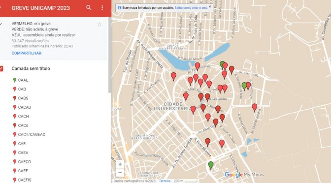 Uma leitura geográfica da greve estudantil de 2023 na Unicamp